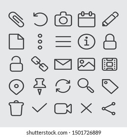 Flat vector business icon set. Various flat office icon collection. Simple icon illustration.