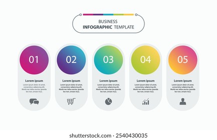 flache Vektor Business Infografik Element Design-Vorlage. kreatives Timeline Template Layout für Präsentationskonzept. bunt.
