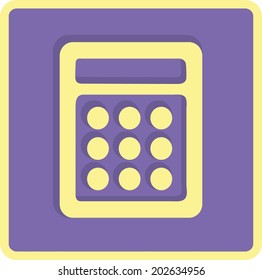 Flat Vector Calculator Icon