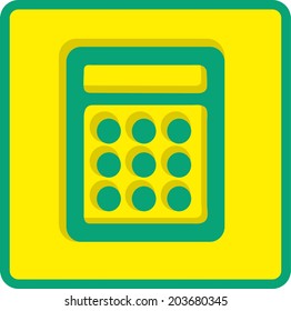 Flat Vector Calculator Icon