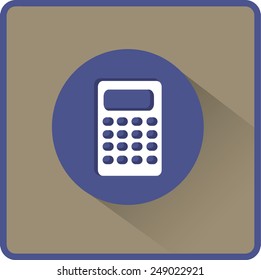Flat Vector Calculator Icon