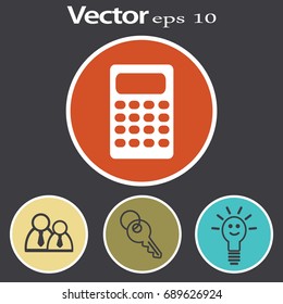 Icono de calculador de vectores planos