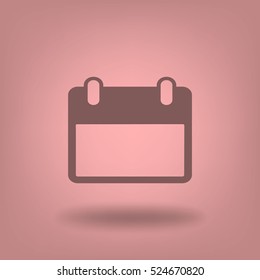 Icono de calendario de vector plano