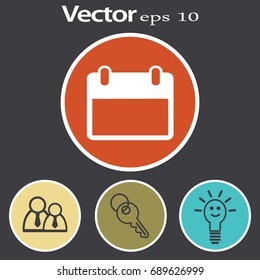 Flat Vector Calendar Icon