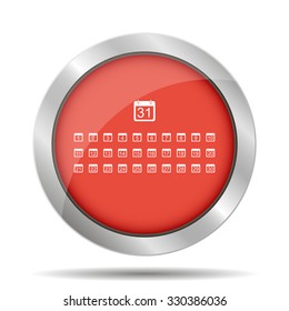 Flat vector calendar icon. Design style EPS