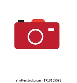 Flat vector camera icon or logo