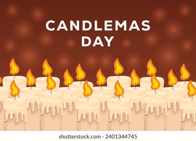 flat vector candlemas day background illustration design