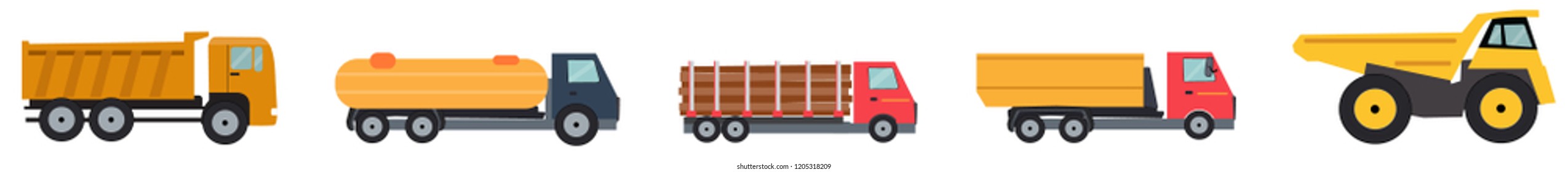 Flat vector cars
