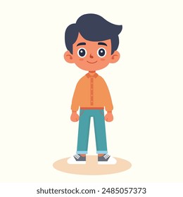 una ilustración de personaje de dibujos animados de Vector plano