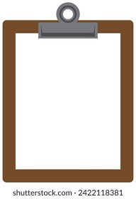 A flat vector cartoon clipboard with room for copy