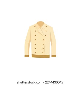 Flat vector cartoon illustration of a cozy warm sweater. Women's knitted warm clothing on a white background EPS 10