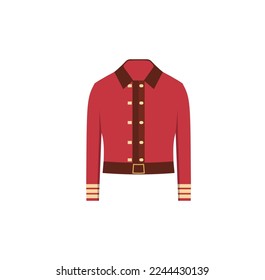 Flat vector cartoon illustration of a cozy warm sweater. Women's knitted warm clothing on a white background EPS 10
