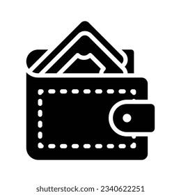 Flat vector of cash wallet, icon of wallet having banknote in editable style