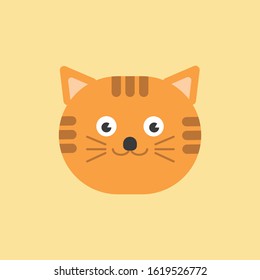 flat vector of cat face