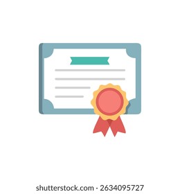 Flat vector certificate design illustration on White Background