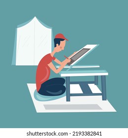 Flat Vector Character Artwork illustration 