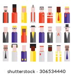 Flat vector character set illustration