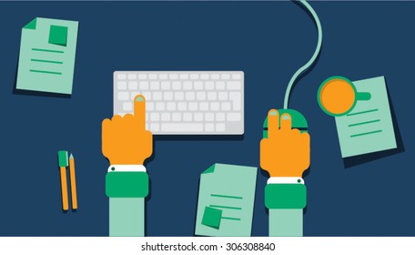 Flat vector characters of different personalities