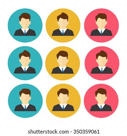 Flat vector characters and Flat vector characters for icons website