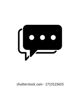 Flat vector chat message bubbles icon  isolated on white background.