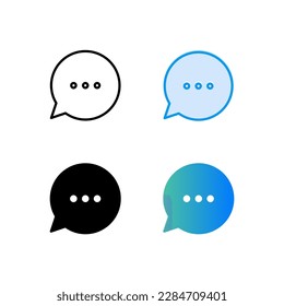 Flat vector chat message bubbles icon isolated