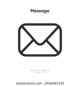 Flat vector chat message icon isolated on white background. Notification icon set. New e-mail, new message icon. Social media chat notify communication. Vector illustration
