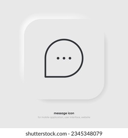 Flat vector chat message icons isolated on white background. Notification icon set. New e-mail, new message icon. Social media chat notify communication. Vector illustration