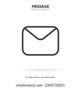 Flat vector chat message icons isolated on white background. Notification icon set. New e-mail, new message icon. Social media chat notify communication. Vector illustration