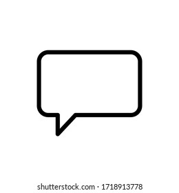 Flat vector chat message in speech bubble icon. Isolated on white background. - Shutterstock ID 1718913778