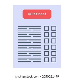 A flat vector of checklist template, editable design