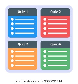 A flat vector of checklist template, editable design