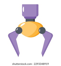 A flat vector of claw arm is editable and easy to use 