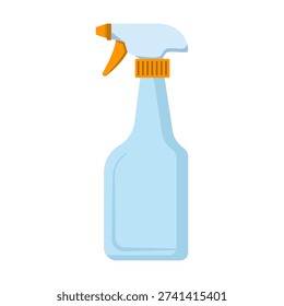 Flat vector of a clean spray bottle icon, isolated on white background. Perfect for cleaning, hygiene, and household concepts in web design.