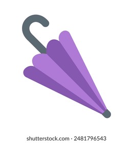 Flat vector closed umbrella icon. Emoji emoticon closed umbrella best flat icon.