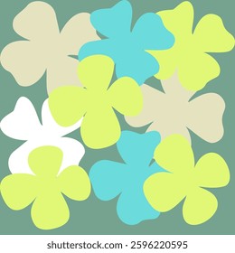 Flat vector of clover leaf pattern 