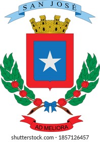 Flat vector coat of arms of Costa Rican province of San José