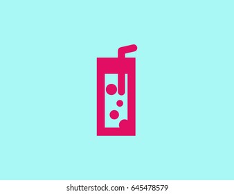 Flat vector cocktail glass icon