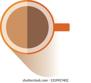 flat vector of coffee in cup