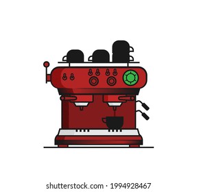 Flat vector coffee machine icon