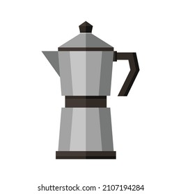 Flat vector coffeepot icon template. Vector illustration
 coffee maker. Alternative methods of brewing coffee. Coffee culture.