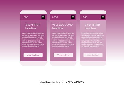 Flat vector collection of mobile interface elements