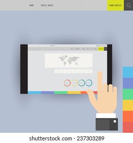 Flat vector collection of modern mobile phones elements.