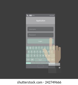 Flat vector collection of modern mobile phones elements.