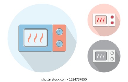 flache Vektorfarbsymbol-Heimgeräte Mikrowelle oder Countertop-Backofen für Apps oder Websites