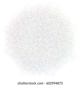 flat vector colored spot of round red, green, blue colors dots on white background