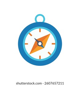 Flat Vector Compass Illustration For Navigation and Travel