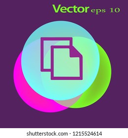 Flat Vector Copy Icon