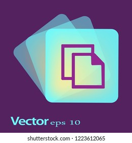 Flat Vector Copy Icon