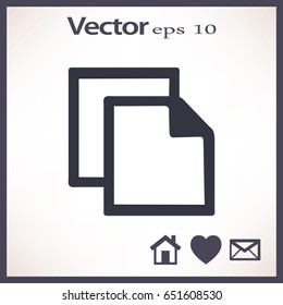 Flat Vector Copy Icon