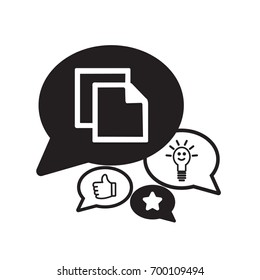 Flat Vector Copy Icon